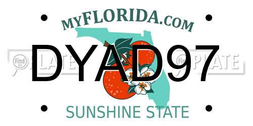 DYAD97 Florida License Plate