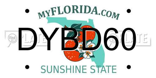 DYBD60 Florida License Plate