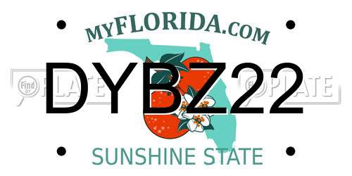 DYBZ22 Florida License Plate