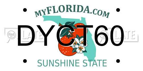 DYCT60 Florida License Plate