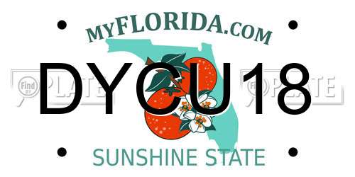 DYCU18 Florida License Plate