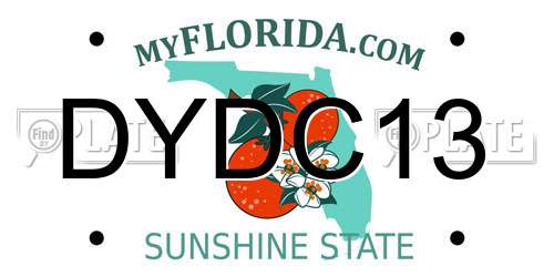DYDC13 Florida License Plate