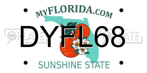 DYFL68 Florida License Plate