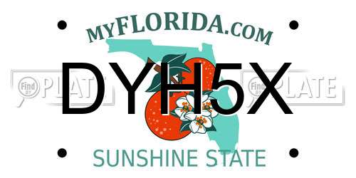 DYH5X Florida License Plate