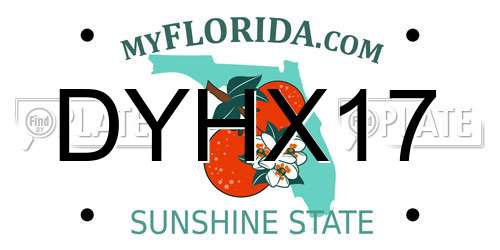 DYHX17 Florida License Plate