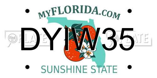 DYIW35 Florida License Plate