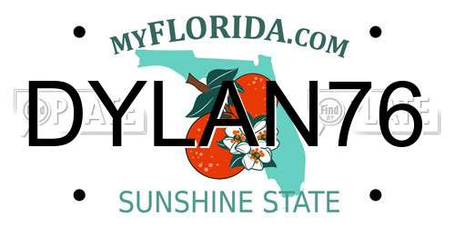 DYLAN76 Florida License Plate