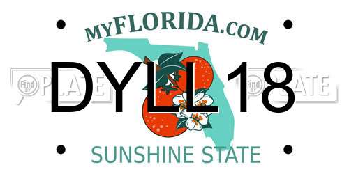 DYLL18 Florida License Plate
