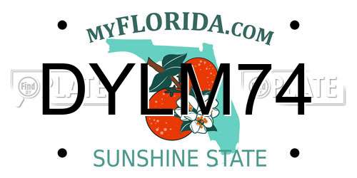 DYLM74 Florida License Plate