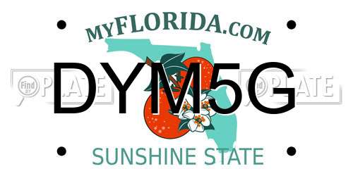 DYM5G Florida License Plate