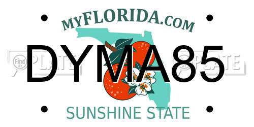 DYMA85 Florida License Plate