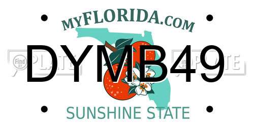 DYMB49 Florida License Plate