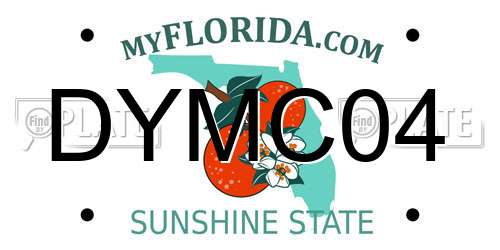 DYMC04 Florida License Plate