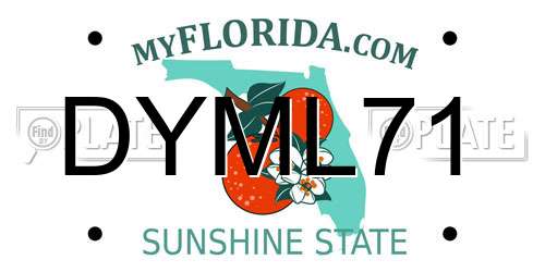 DYML71 Florida License Plate