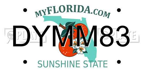 DYMM83 Florida License Plate