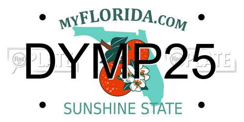 DYMP25 Florida License Plate