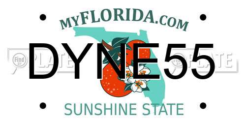 DYNE55 Florida License Plate