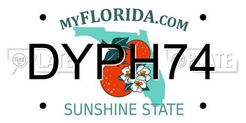 DYPH74 Florida License Plate