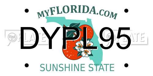 DYPL95 Florida License Plate