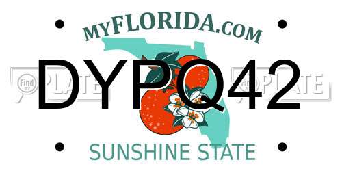 DYPQ42 Florida License Plate
