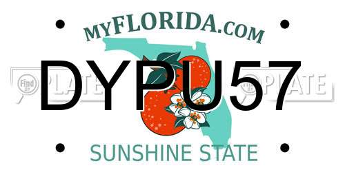 DYPU57 Florida License Plate