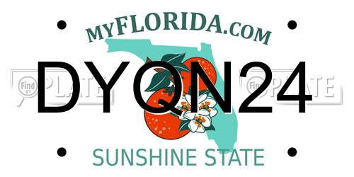 DYQN24 Florida License Plate