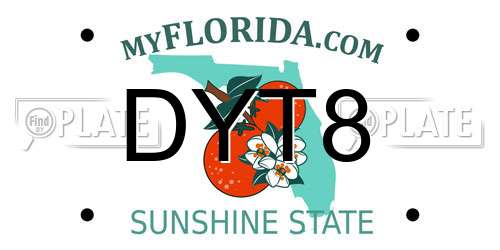 DYT8 Florida License Plate