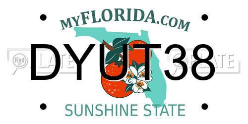 DYUT38 Florida License Plate