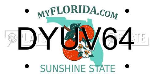 DYUV64 Florida License Plate
