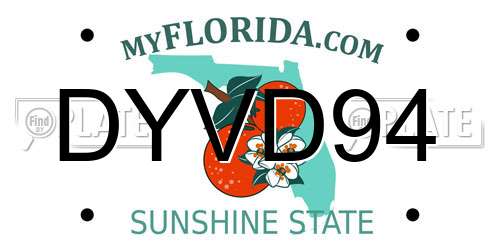 DYVD94 Florida License Plate