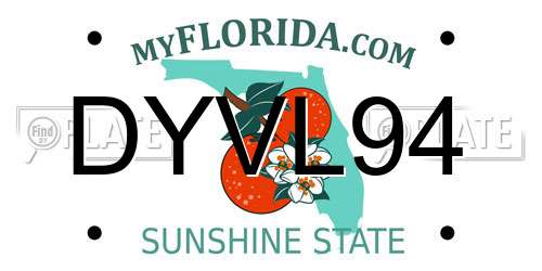 DYVL94 Florida License Plate