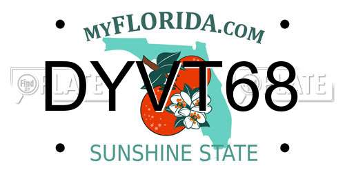 DYVT68 Florida License Plate