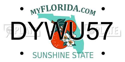 DYWU57 Florida License Plate