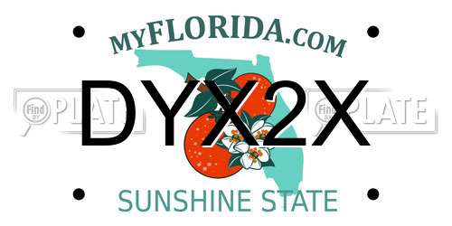 DYX2X Florida License Plate