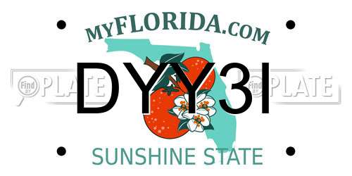 DYY3I Florida License Plate