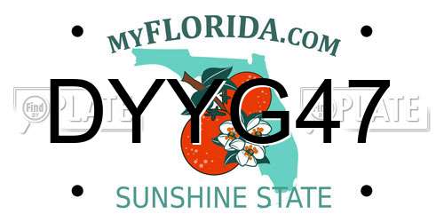 DYYG47 Florida License Plate