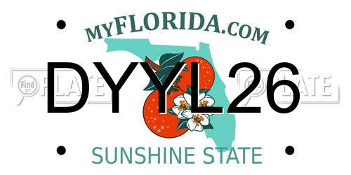 DYYL26 Florida License Plate