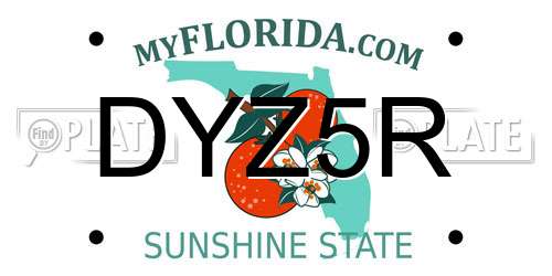 DYZ5R Florida License Plate