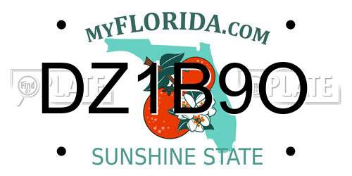 DZ1B9O Florida License Plate