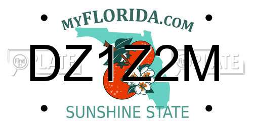 DZ1Z2M Florida License Plate