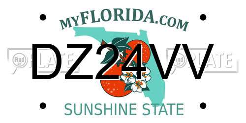 DZ24VV Florida License Plate