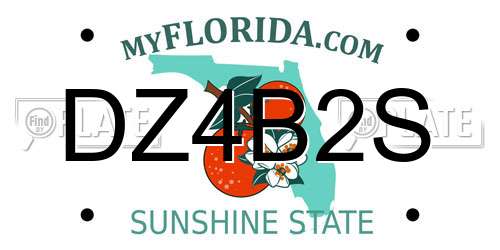 DZ4B2S Florida License Plate