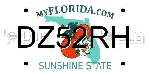 DZ52RH Florida License Plate