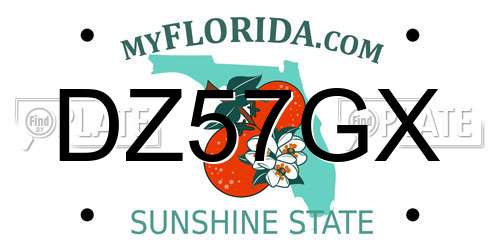 DZ57GX Florida License Plate