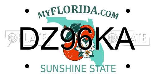 DZ96KA Florida License Plate