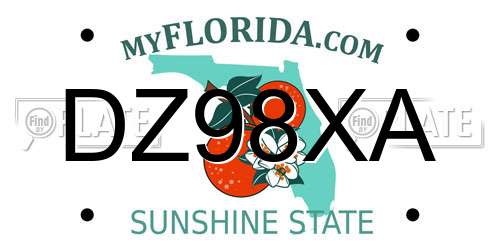 DZ98XA Florida License Plate