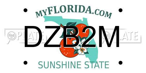 DZB2M Florida License Plate