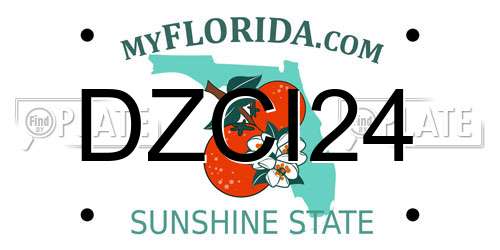 DZCI24 Florida License Plate