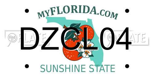 DZCL04 Florida License Plate