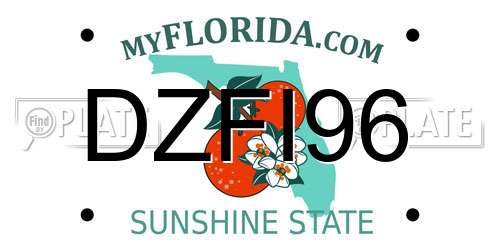 DZFI96 Florida License Plate